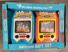 Vintage Sega Sonic The Hedgehog Set Bath Bubbles Shampoo Video Game Promo 1989