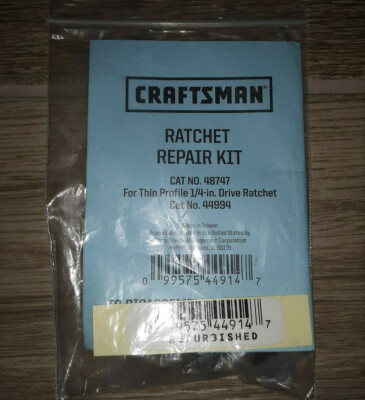 NEW Craftsman 1//4/" Drive Thin Profile Ratchet Repair Kit 48747 for Ratchet 44994