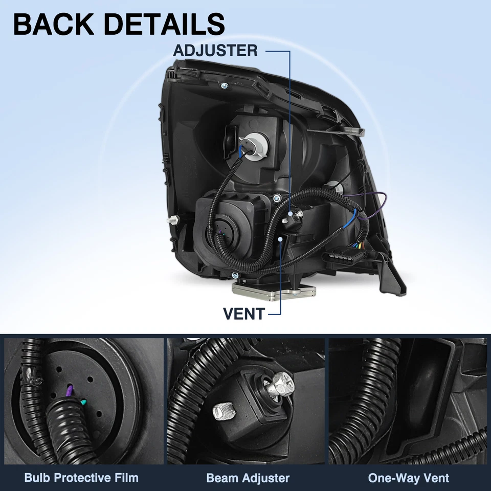 Faros proyectores Cadillac DTS para 2006-2011 HID/Xenón con bombillas y lastre diestro+derecho Foto 3 de 4