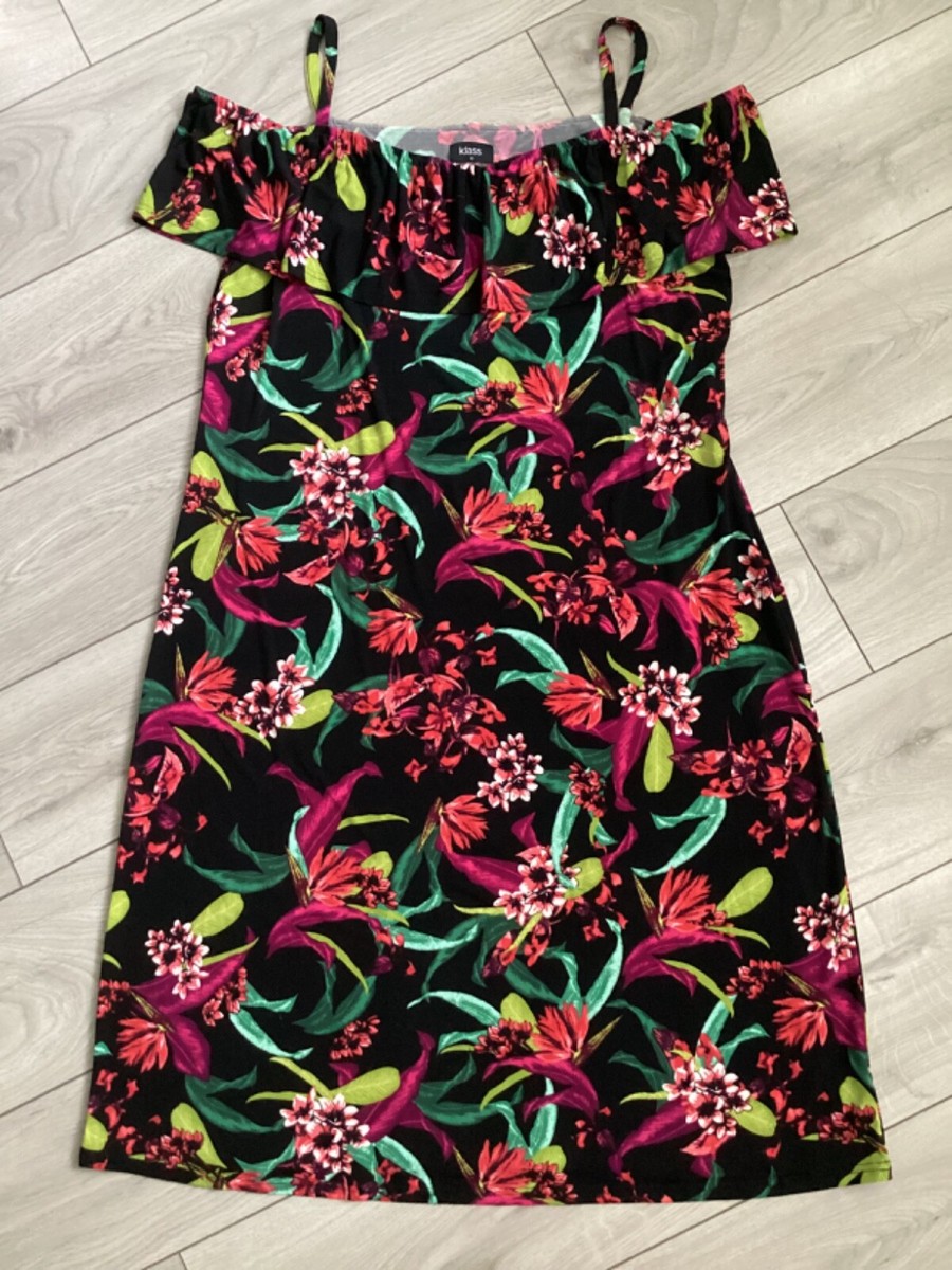 SIZE 22 STUNNING MAXI DRESS FROM KLASS, BRIGHT TROPICAL PRINT