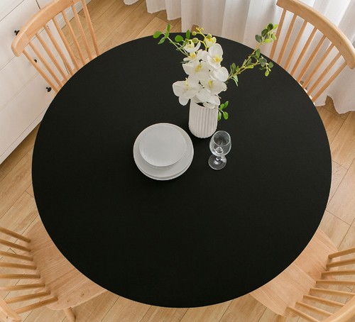 5ft Fitted Round Tablecloth Spandex Stretch Cocktail Table Cover Elastic Edge...