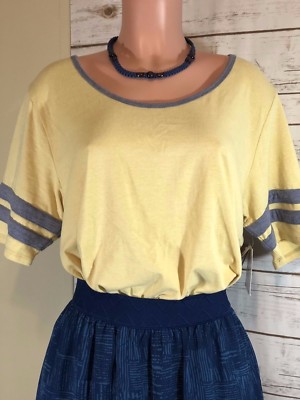 Jupe Longue LuLaRoe Lola - Taille 2XL, Bleue, Imprimé Floral, Superposée - NEUVE