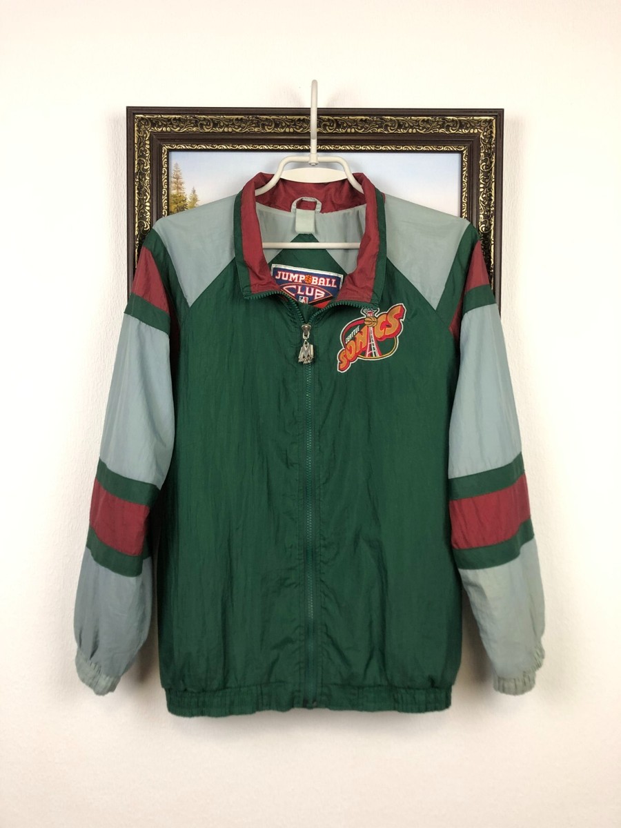 Vintage Seattle Sonics NBA Jacket Rare Hype Windbreaker Track Top
