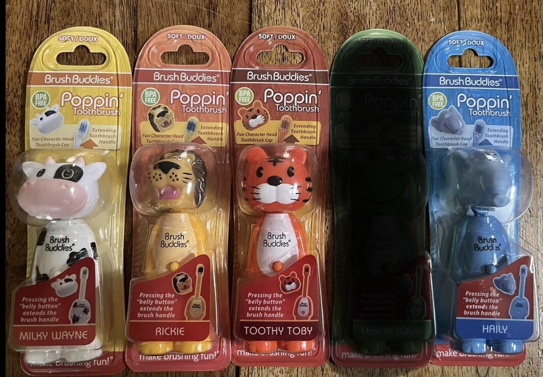 Brush Buddies Poppin' Kids Toothbrush (4 Styles) Pick One