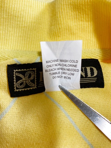 Vintage Haband Mens Cardigan Size L Yellow Argyle Button Up Pockets Long Sleeve - Picture 8 of 8