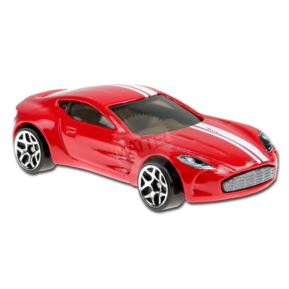 Coche de juguete modelo fundido a presión Hot Wheels rojo Aston Martin One-77 para niños HW Exotics 1:64 Foto 2 de 4