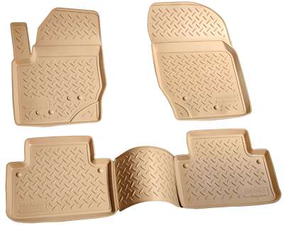 3D Gummi Fussmatten passend für VOLVO XC90 I | BJ 2002 - 2014 | beige passgenau