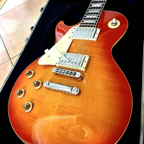 Burny RLG-50 Lefty Les Paul Vintage Cherry Sunburst Mod Electric Guitar Used