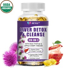 MENXI NAC Liver Detox Capsules - Boost  Alcohol Recovery Formula 120PCS