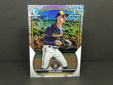 2023 Bowman Chrome #BCP-229 Kevin Ereu, Brewers - Mega Box Mojo Refractor