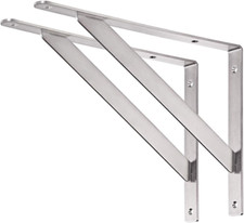 14" Stainless Steel Shelf Bracket, Max Load: 550Lb Heavy Duty Solid Shelf Suppor