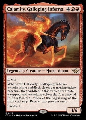 *MtG: 4x CALAMITY, GALLOPING INFERNO -Outlaws of Thunder Junction Rare magicman*
