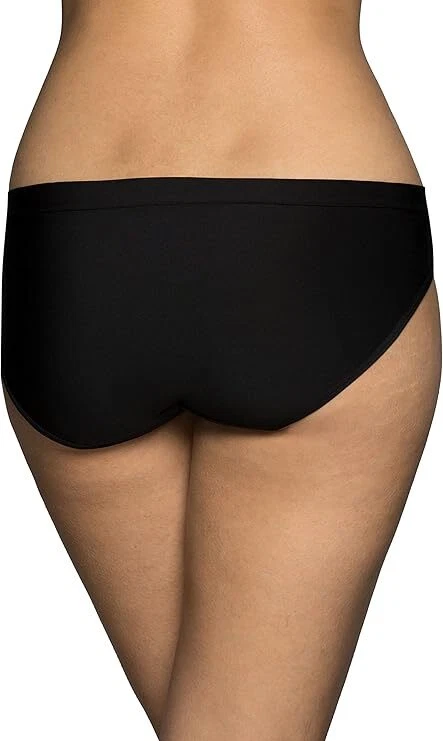 5 Prs Vanity Fair Beyond Comfort Silky Stretch Bikini 18291 Black 5-6-7-8 - Image 4 of 4