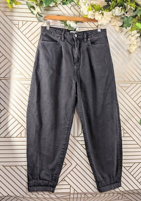 High Waisted Jeans Noir Femme Zara FULL LENGTH TRF MID-RISE WIDE
