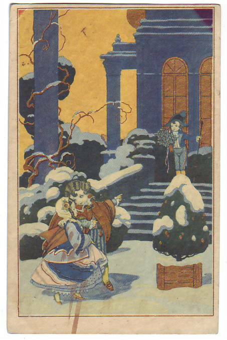 ART DECO CHILDREN VINTAGE POSTCARD USED 67