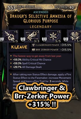 Tiny Tina's Wonderlands   AMNESIA ARMOR   Modded for Clawbringer & Brr-Zerker
