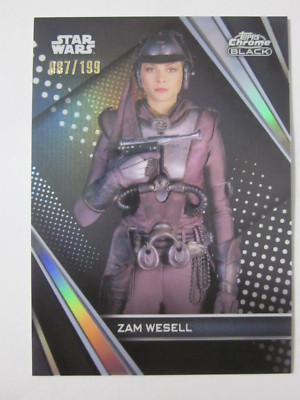 2023 TOPPS STAR WARS CHROME BLACK ZAM WESELL REFRACTOR /199 ATTACK CLONES