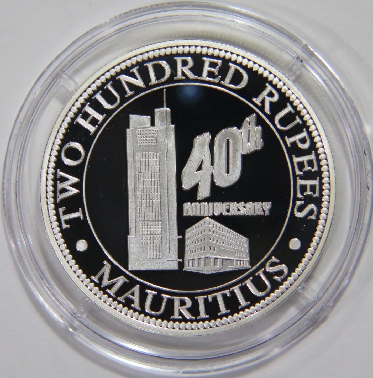 BANK OF MAURITIUS 2007 200 RUPEES PROOF DODO BIRD DCAM SILVER WORLD ...