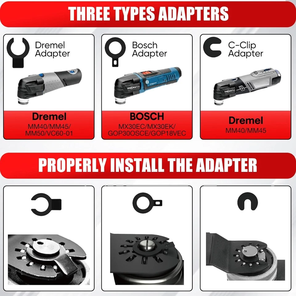 SHALL 102 Multitool Klingen, oszillierende Multi-Tool-Zubehör-Sets - Bild 4 von 4