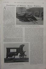 1903 Boer War Zeitungsdruck Milit&auml;r Transport Shelter Waggon & Ambulanz