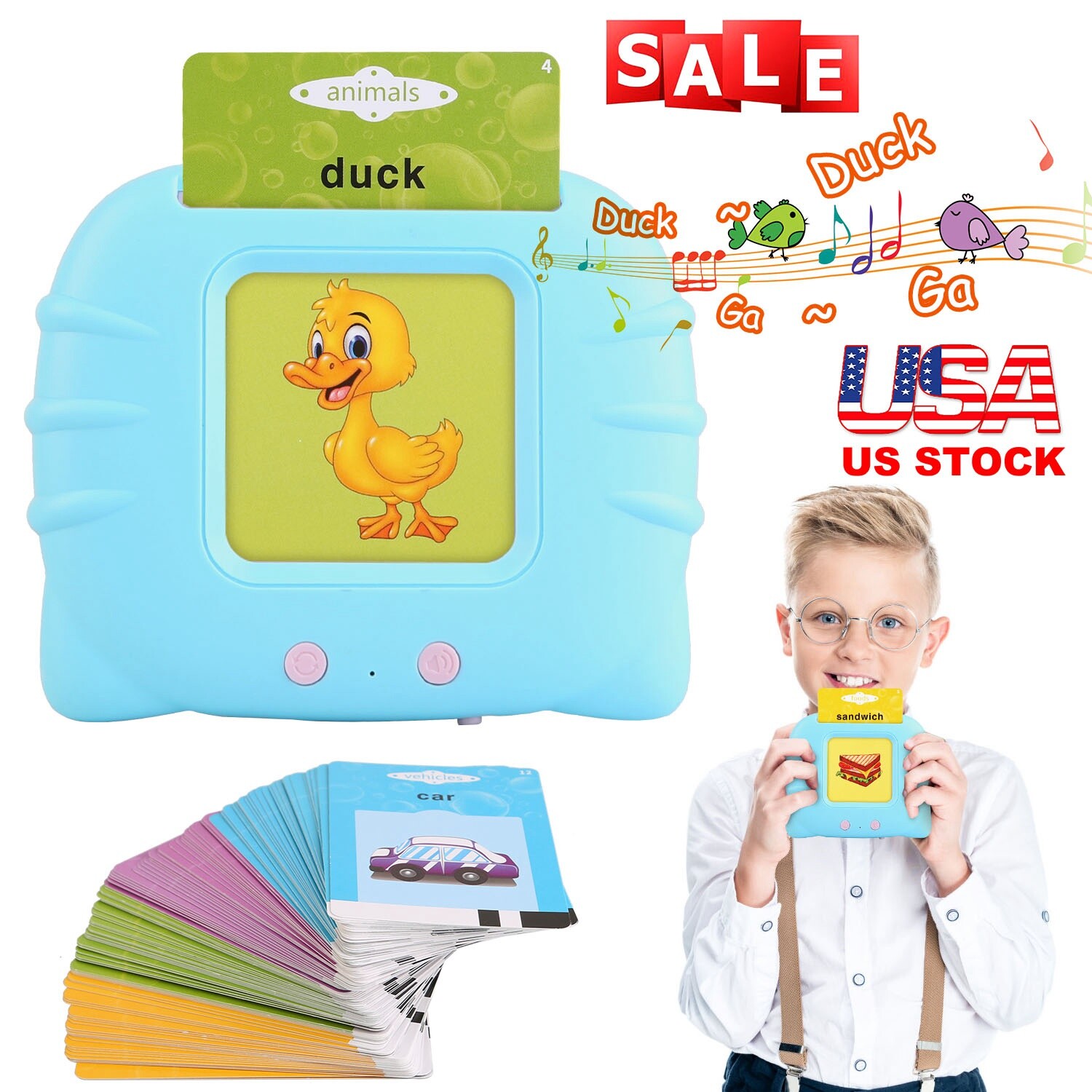 Electronic Talking Flash Cards 224 Sight Words Pocket Speech for