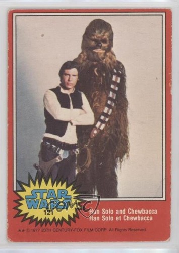 1977 OPC Star Wars #121 Han Solo and Chewbacca — Raw