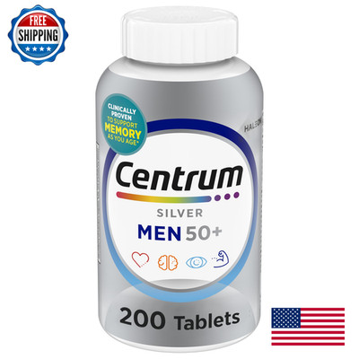 Centrum Silver Mens 50 Multivitamin Vitamin D3 B-Vitamins Zinc For Memory And