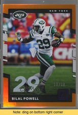 2017 Panini Donruss Jersey Number 19/29 Bilal Powell #97 READ uk2