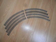 8 x R607 Nickel Silver Curves for Hornby OO Gauge Model Railway Sets - Free P&P
