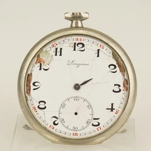 Rar! LONGINES Antique Pocket Watch Men's no fusee duplex chronometer no repeater