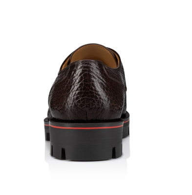 Christian Louboutin Mens Davisol Flat Brown Lug Sole Derby  display picture 3