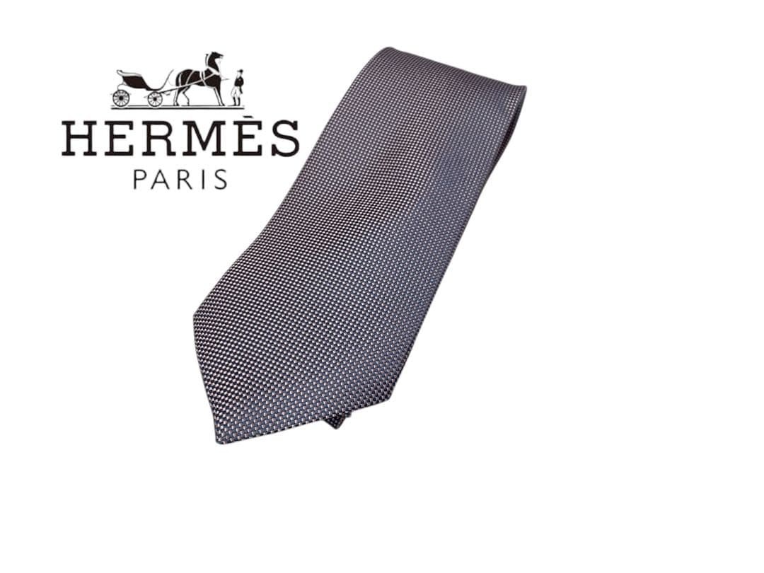 Condition HERMES Tie Refreshing Simple Purple Sol… - image 1