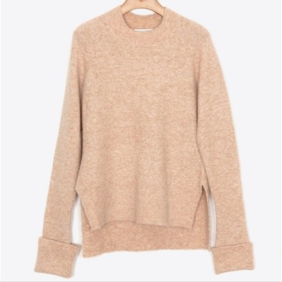 3.1 Phillip Lim Lofty Ragland Pullover Sweater Ecru Hi Low Wool Alpaca Sz Large