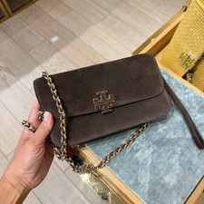 Tory Burch Britten Suede Chain Wallet With Wristlet 180095 485