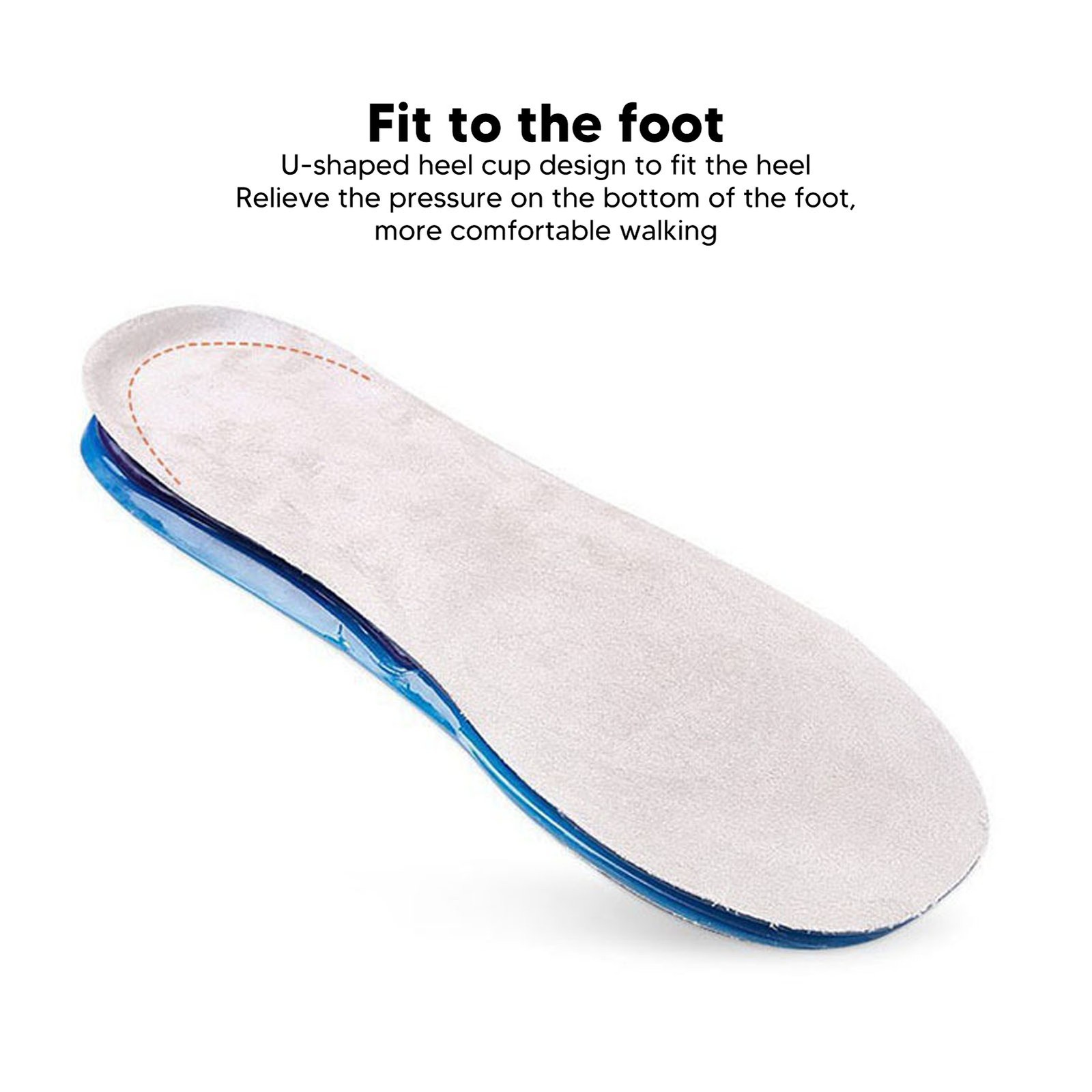 2 Pairs Soft Silicone Sports Insoles Shock Absorption For Running Premium