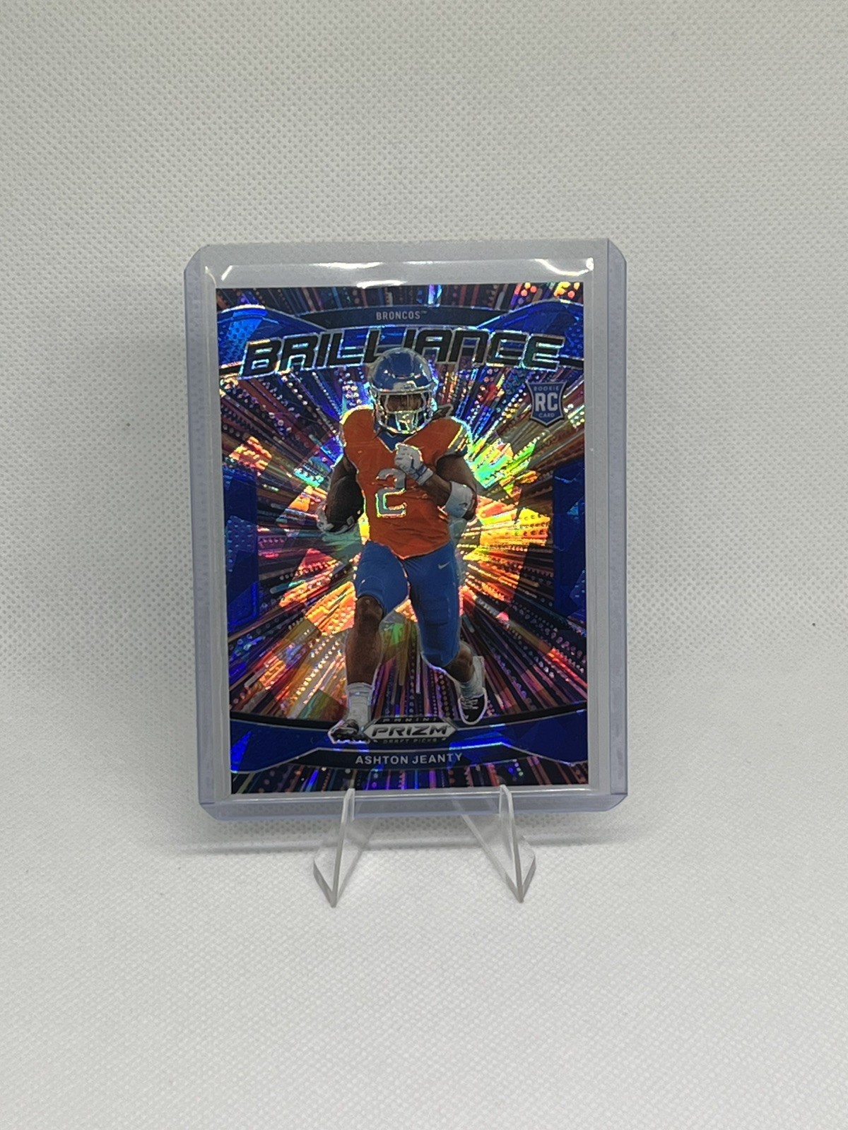 2025 Prizm Draft Picks Brilliance #2 Ashton Jeanty Blue Cracked Ice /149 RC