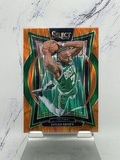 Celtics 2024-25 Panini Select #29 Jaylen Brown Orange Flash Prizm