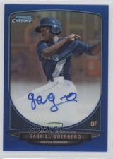 2013 Bowman Chrome Prospects Blue Refractor 12/150 Gabriel Guerrero Auto 2u3