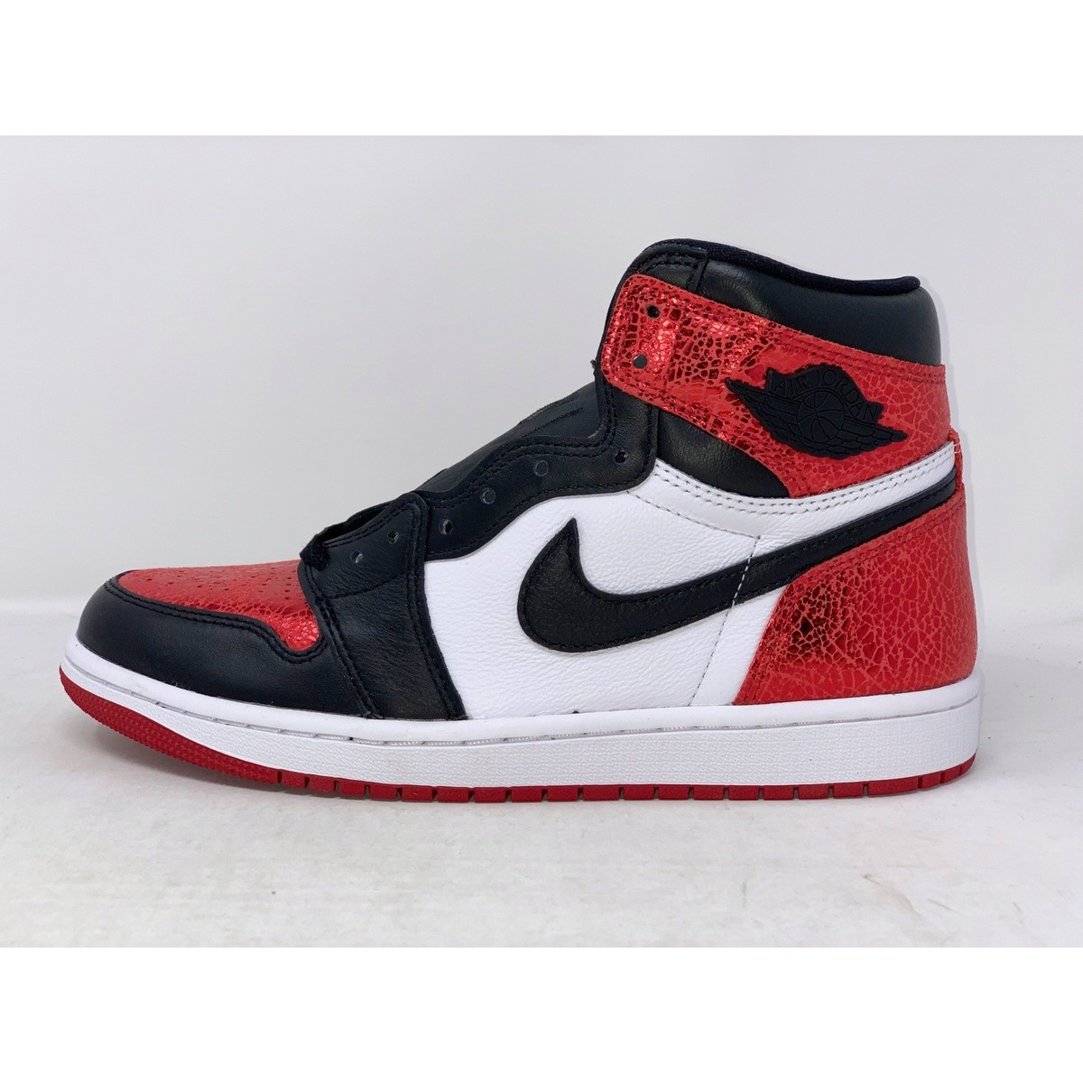 Air Jordan 1 High 'Ruby Red Chicago' Black Sneakers, Size 9.5 BNIB