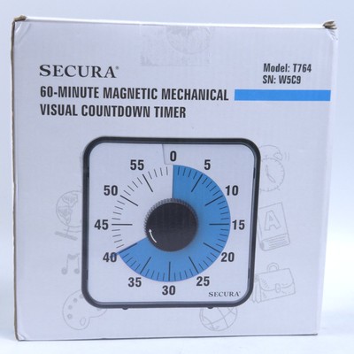 Secura 60 Minute Magnetic Mechanical Visual Countdown Timer T764 Kitchen, Office
