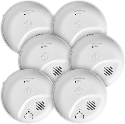 First Alert BRK SCO2B/SMICO100 - Smoke & Carbon Monoxide CO Detector, 6 pack