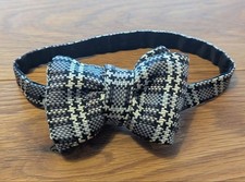 TOM FORD Checked Bow Tie Gray Black White Neat Condition with Box