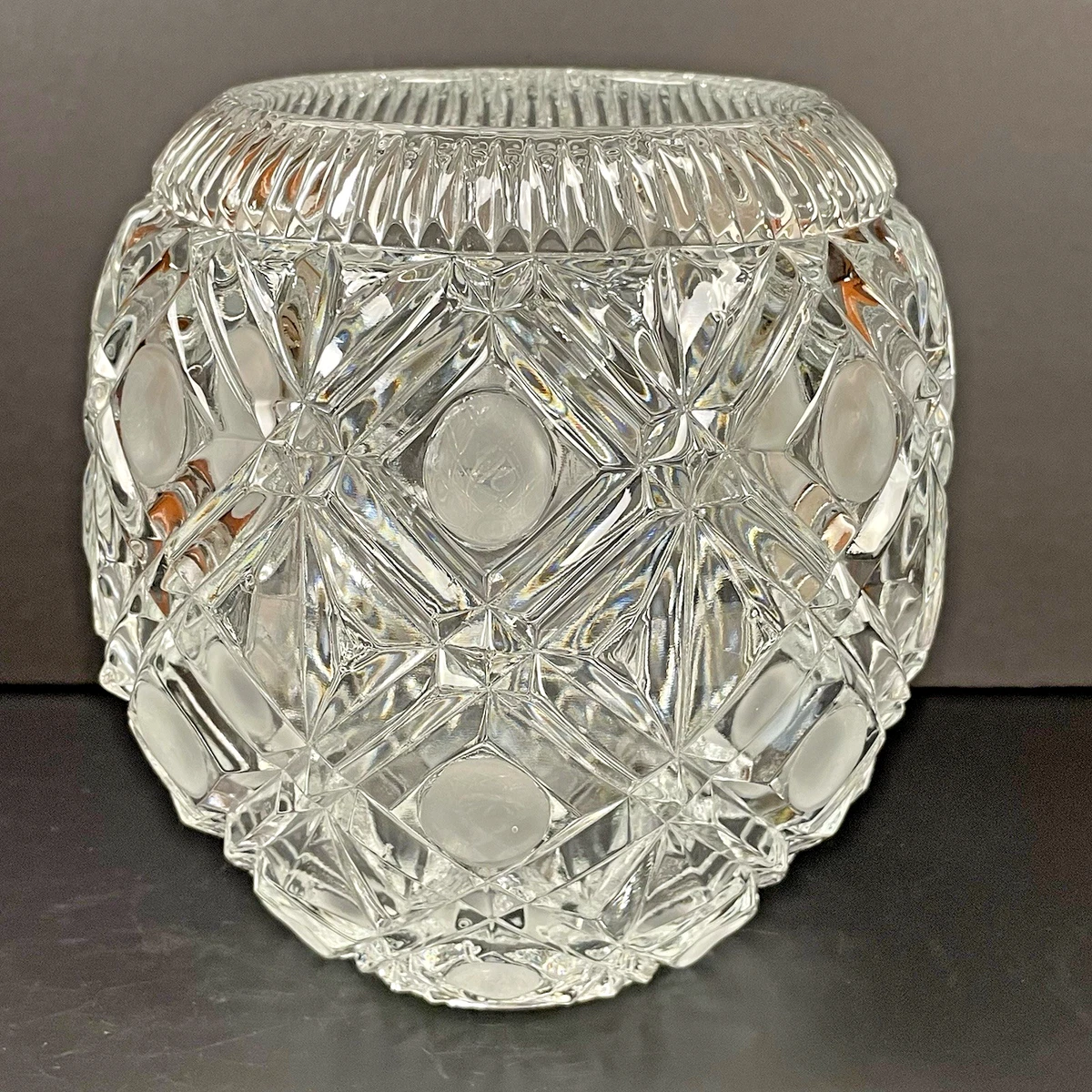 25+ Crystal Rose Bowl Indiana Vintage Cut Glass for sale | Updated