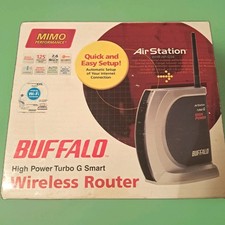 Buffalo Wirless Router High Power Turbo G Smart MIMO Performance Air Station