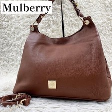 Mulberry Leder Schultertasche Klappentasche verstellbarer Riemen 147644K echt