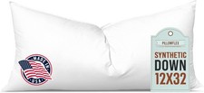 Pillowflex Synthetic Down Pillow Insert - 12x32 Down Alternative Pillow, Ultra S
