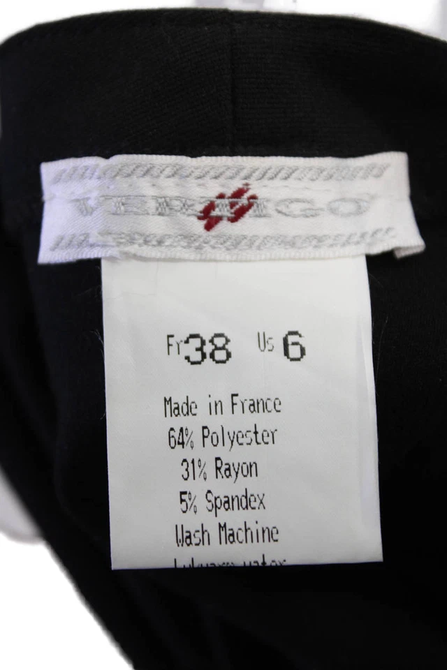 Vertigo Womens Zipper Fly Knee Length Pencil Skirt Black Size 6 - Image 4 of 4