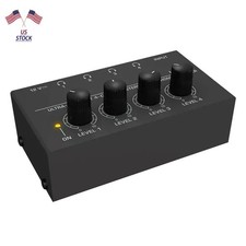 New 4 Channels 12V Mini Ultra-Compact Stereo Headphone/Earphone Audio Amplifier