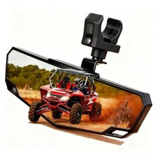 UTV Rear View Mirror, Adjustable Aluminum Clamp UTV Rear View Mirror Fits 1.5"