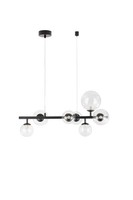 Nova Luce Odillia Pendelleuchte Schwarz Transparent Dimmbar HöHenverstellbar G9